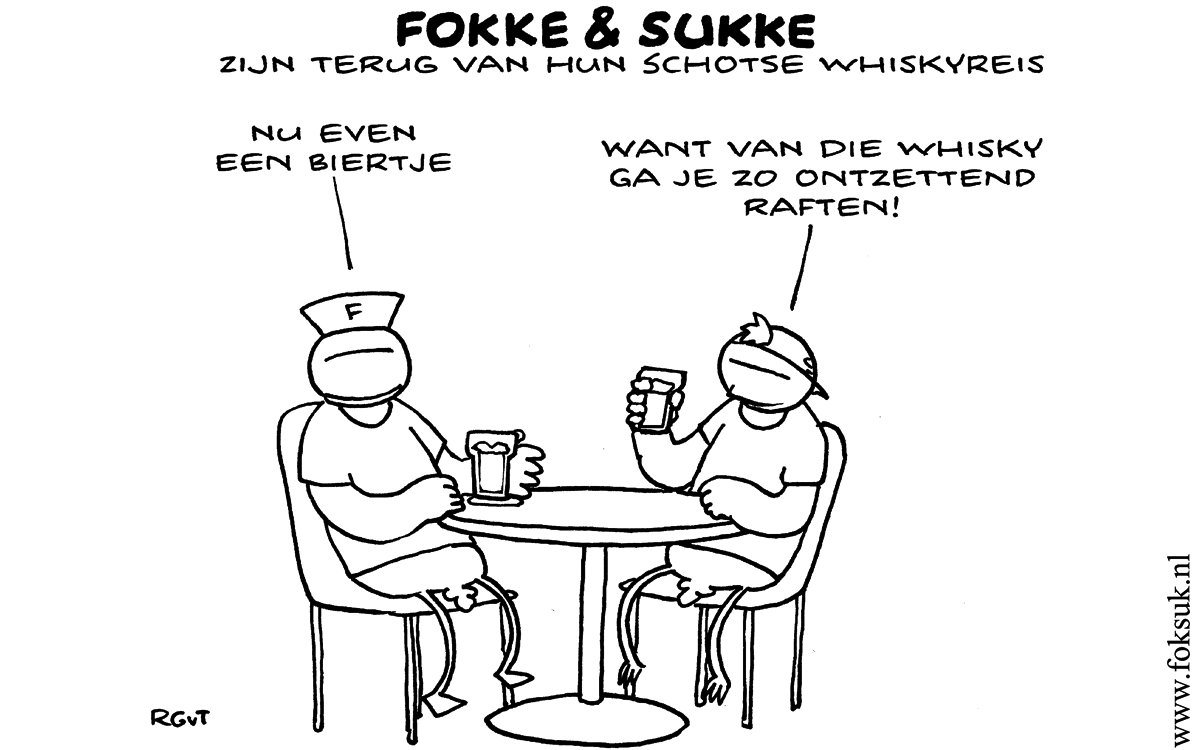 F&S zijn terug van hun Schotse whiskyreis (NEXT, ma, 16-07-12)