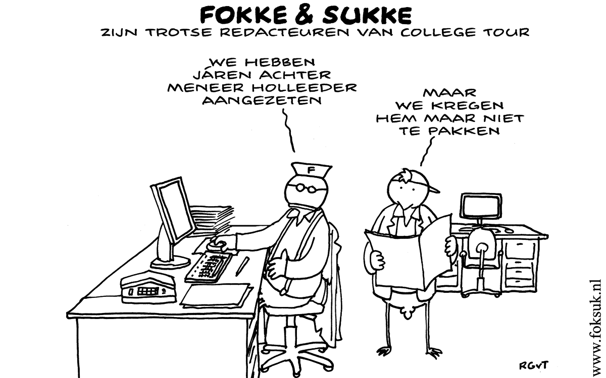 F&S zijn trotse redacteuren van College Tour (NRC, vr, 05-10-12)