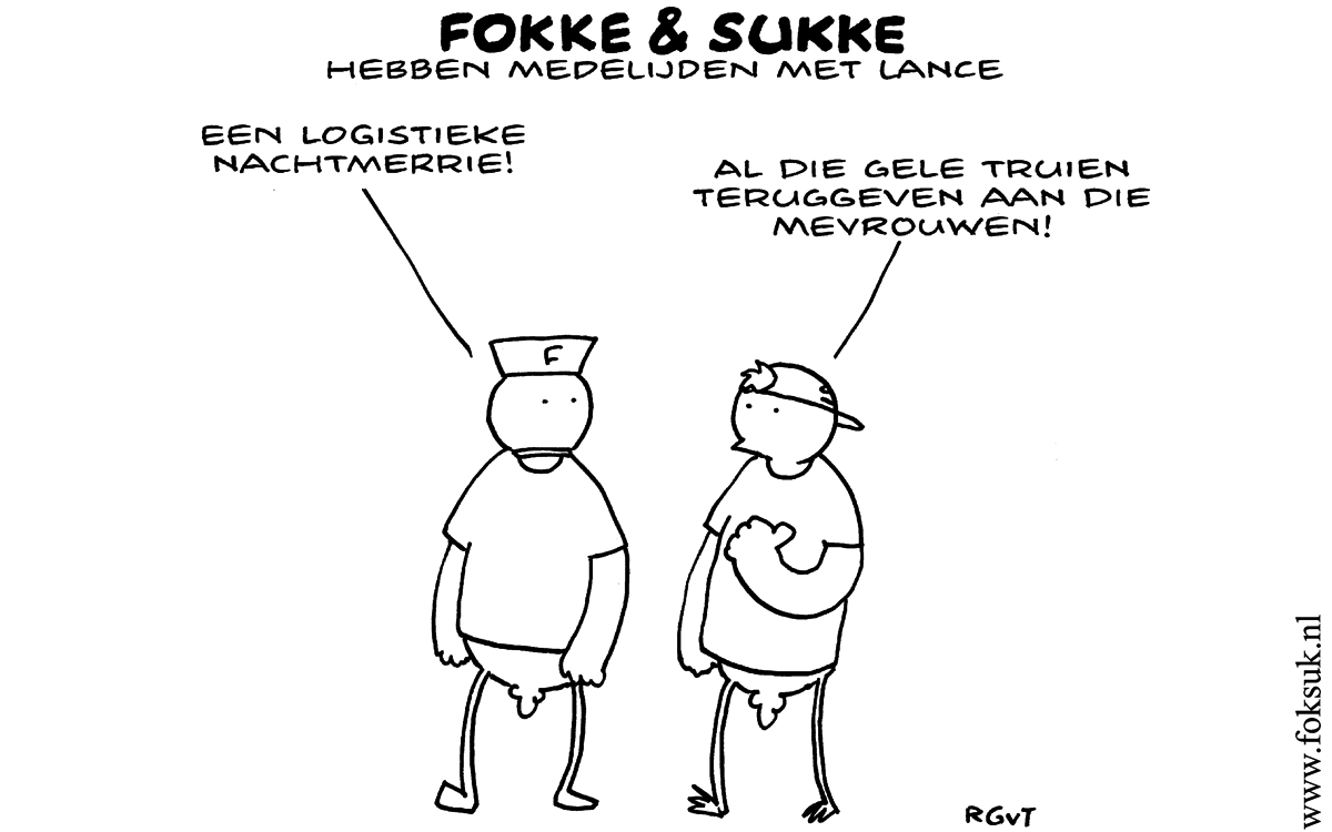 F&S hebben medelijden met Lance (NRC, di, 23-10-12)