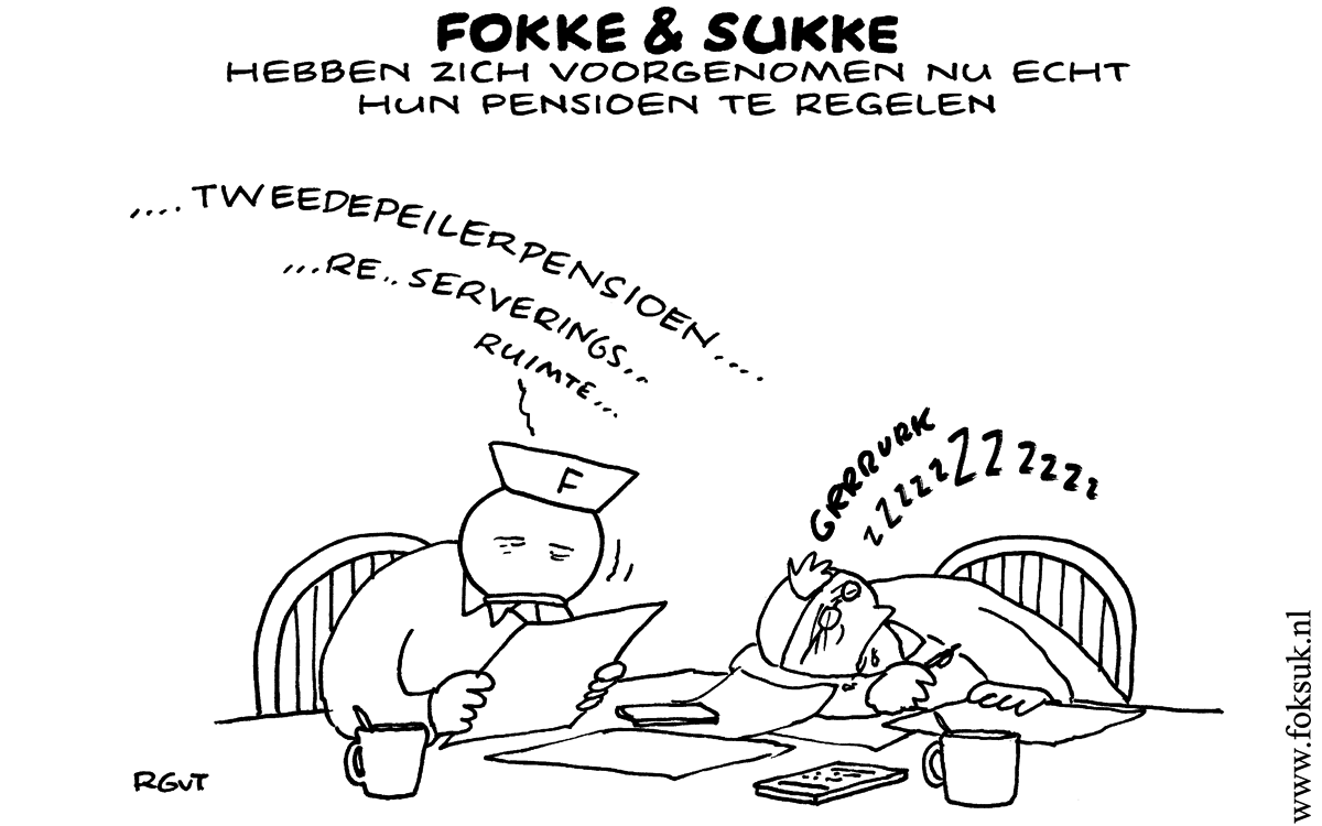 F&S hebben zich voorgenomen nu echt hun pensioen te regelen (NRC, vr, 04-01-13)