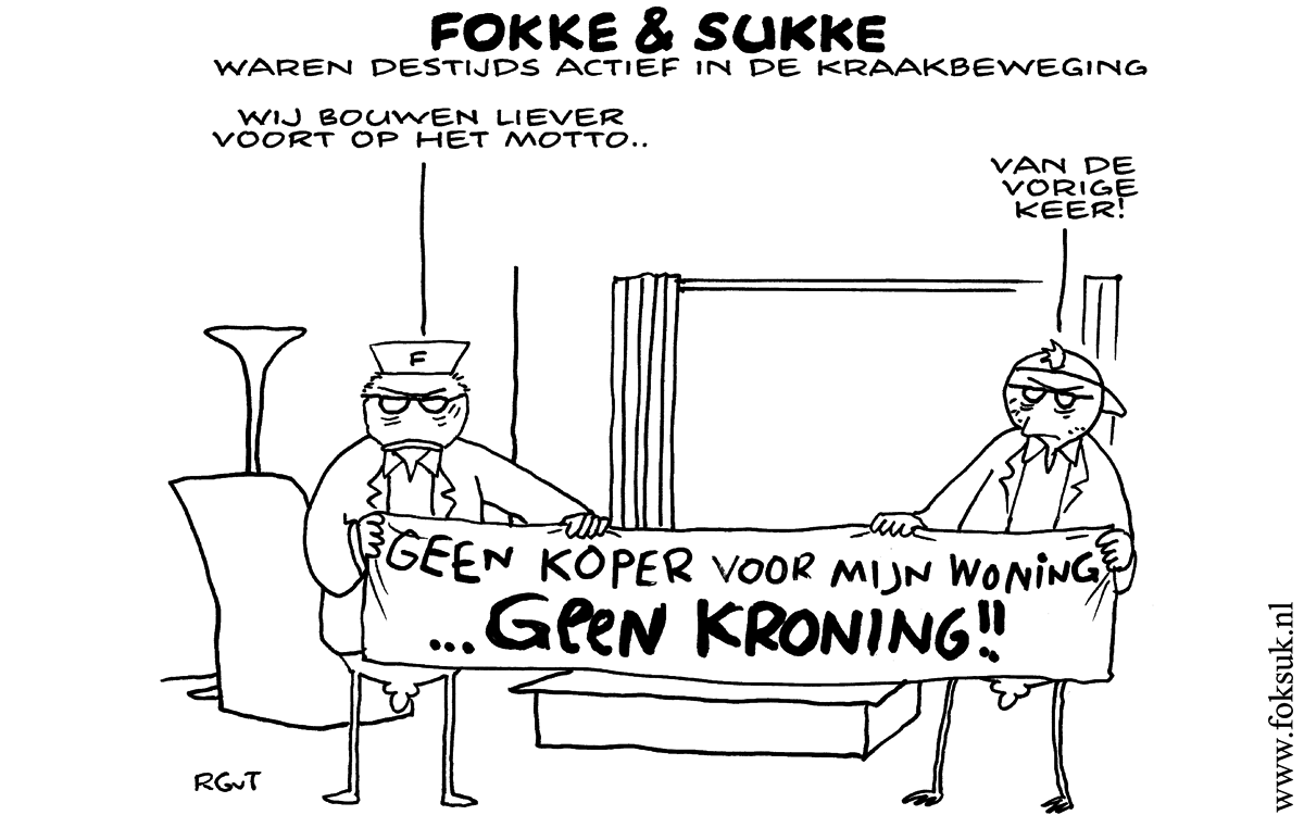 F&S waren destijds actief inde kraakbeweging (NRC, wo, 27-02-13)