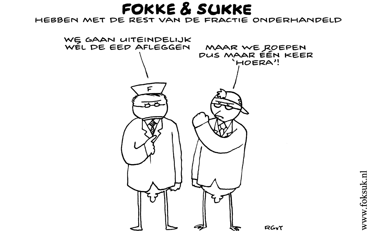 F&S hebben met de rest van de fractie onderhandeld (NEXT, do, 11-04-13)