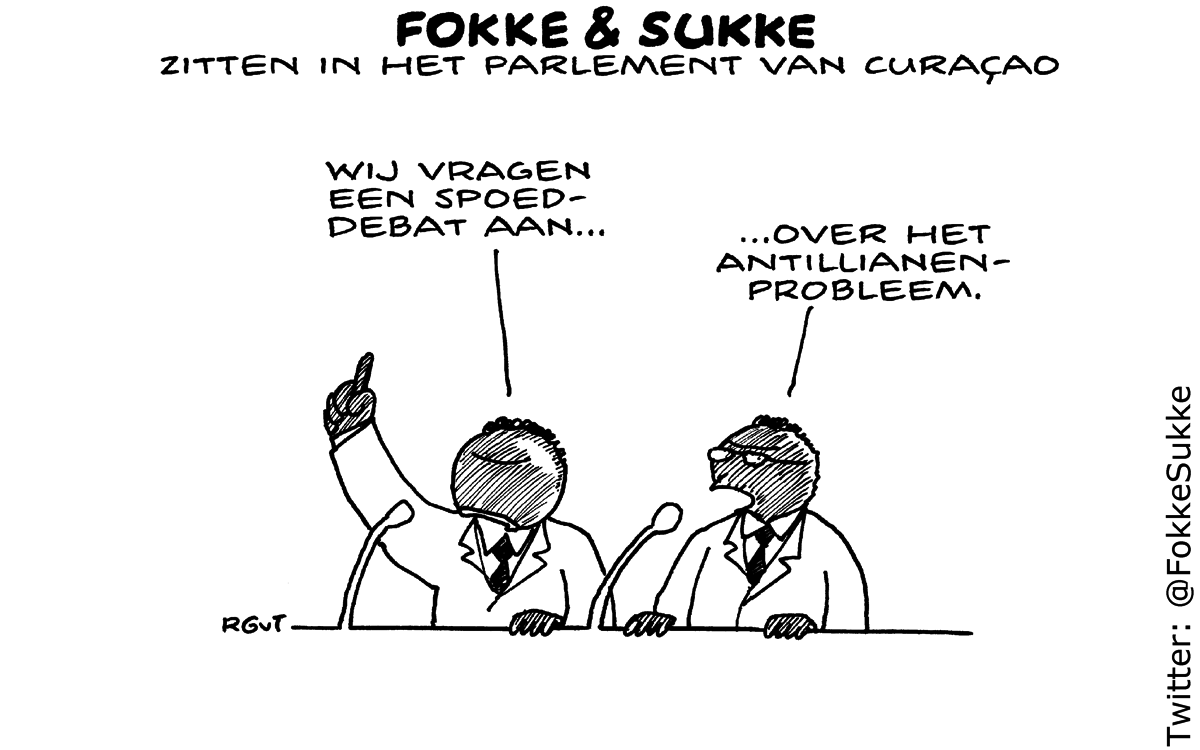 F&S zitten in het parlement van Curaçao (NRC, di, 07-05-13)