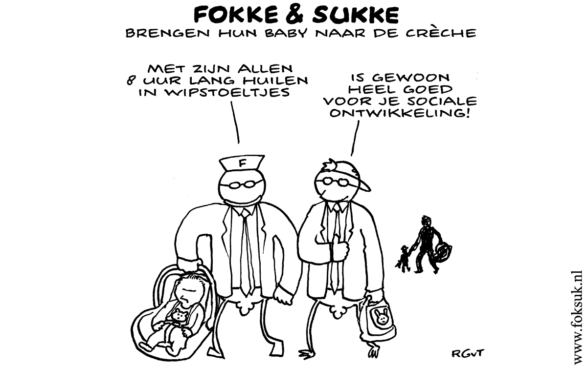 F&S brengen hun baby naar de crèche (NRC, do, 20-06-13)