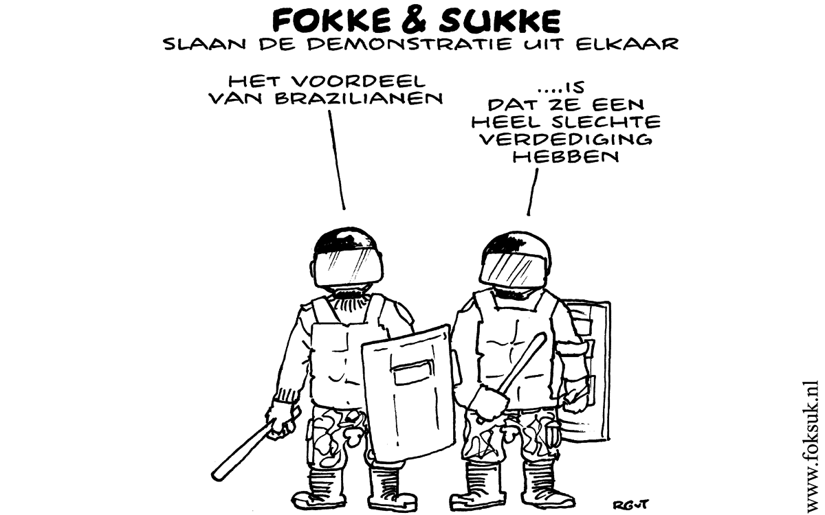 F&S slaan de demonstratie uit elkaar (NRC, za, 22-06-13)