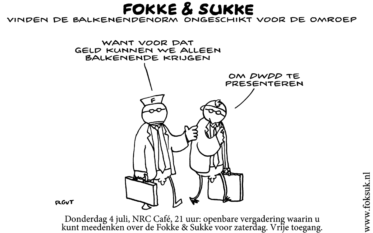 F&S vinden de Balkenendenorm ongeschikt voor de omroep (NEXT, ma, 01-07-13)