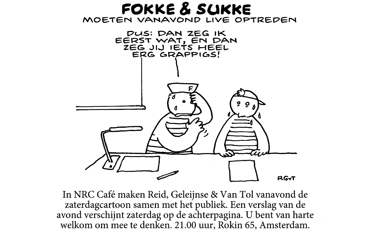 F&S moeten vanavond live optreden (NEXT, do, 04-07-13)