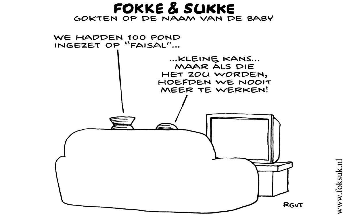 F&S gokten op d enaam van de baby (NRC, di, 23-07-13)