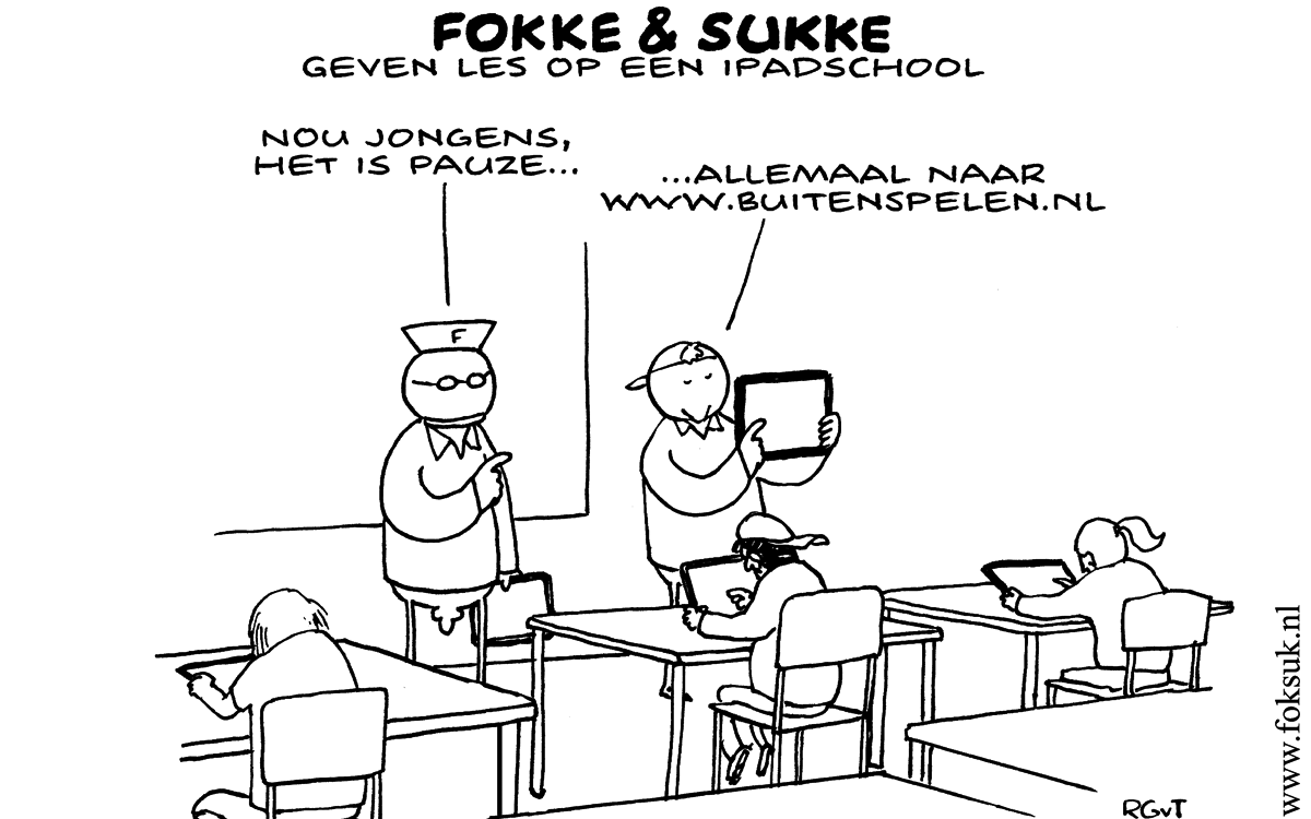 F&S geven les op een iPadschool (NRC, VR, 23-08-13)