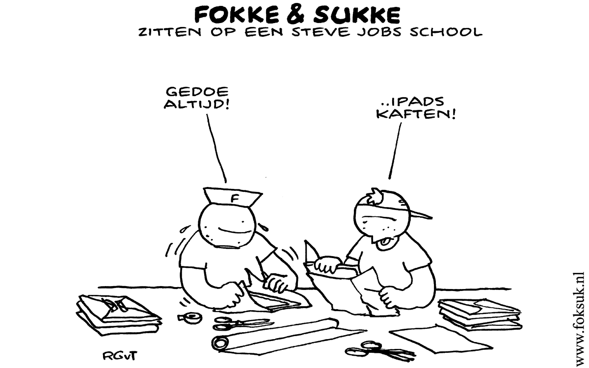 F&S zitten op een Steve Jobs School (NRC, ma, 02-09-13)