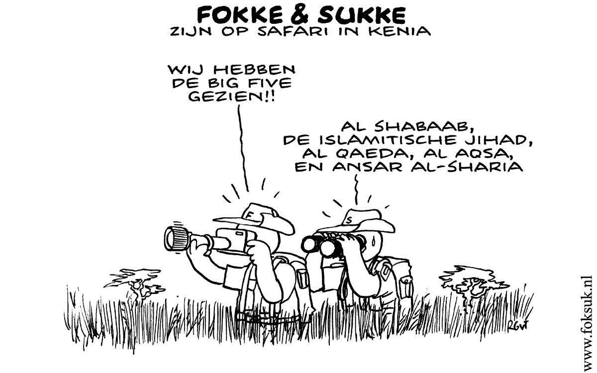 F&S zijn op safari in Kenia (NRC, wo, 25-09-13)