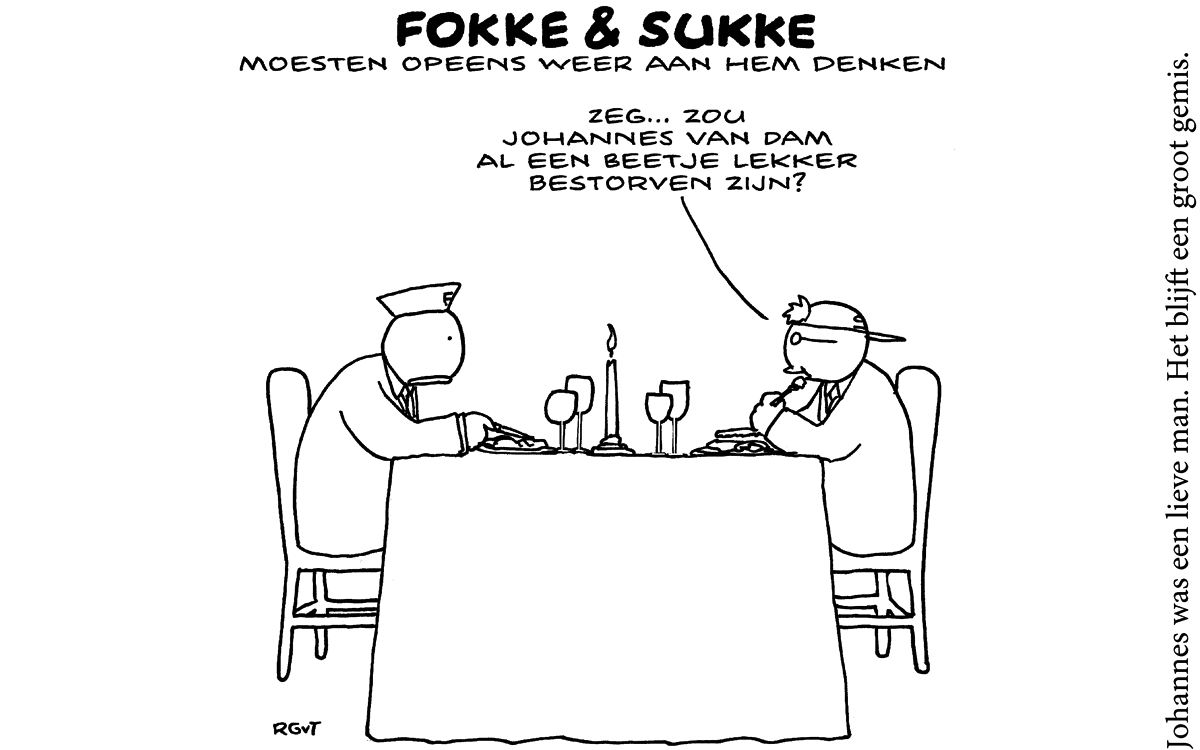 F&S moesten opeens weer aan hem denken (NRC, vr, 17-10-13) FF @fokkesukke