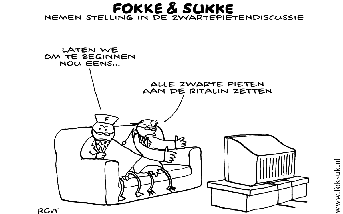 F&S nemen stelling in de zwartepietendiscussie (NRC, di 22-10-13)