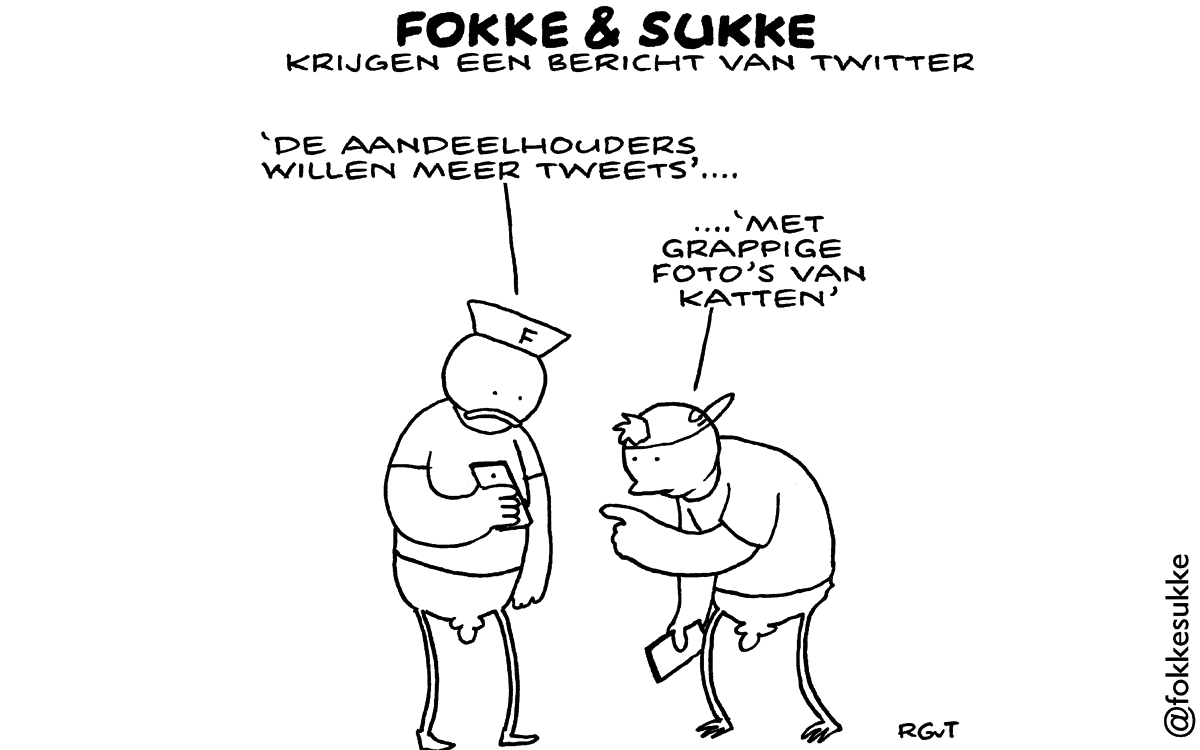 F&S krijgen een bericht van Twitter (NRC, di, 05-11-13)