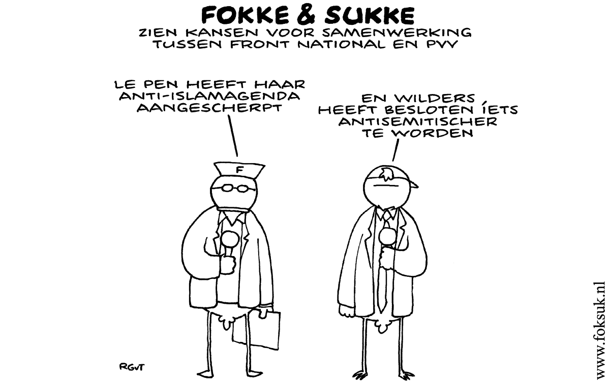 F&S zien kansen voor samenwerking tussen Front National en PVV (NRC, do, 14-11-13)