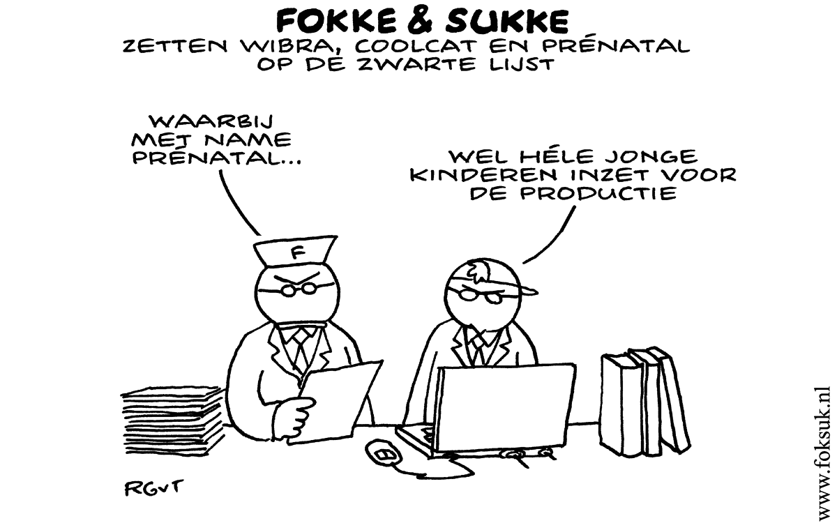 F&S zetten Wibra, Coolcat en Prénatal op de zwarte lijst (NRC, di, 26-11-13)