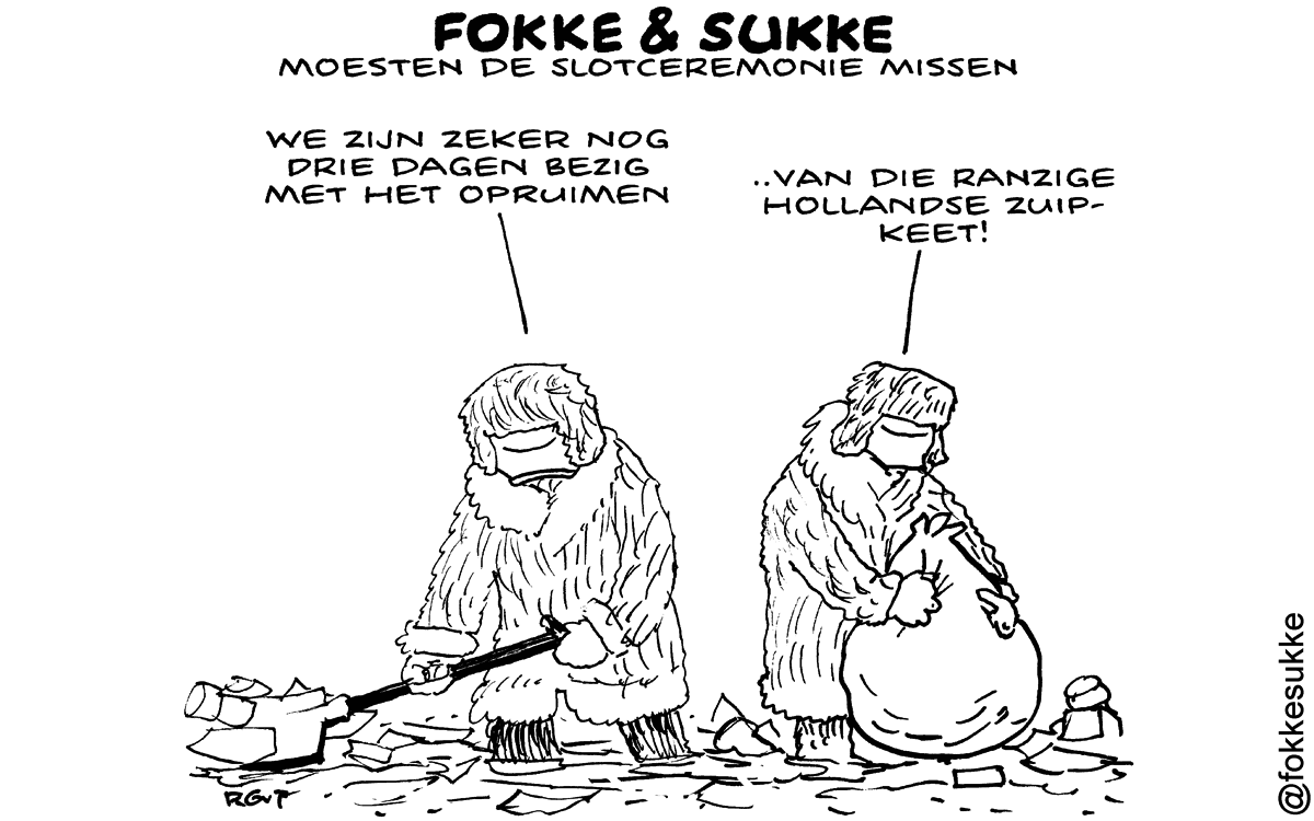 F&S moesten de slotceremonie missen (NRC, ma, 24-02-14)